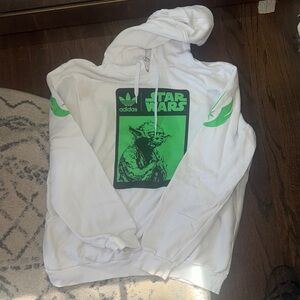 Adidas Star Wars Yoda Graphic Hoodie - White and Green